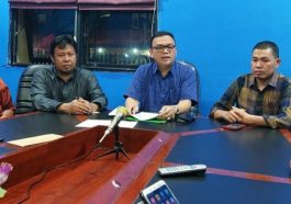 MW KAHMI Sumatera Selatan mengadakan jumpa pers tentang kasus pelecehan seksual di Universitas Sriwijaya, Kota Palembang, Sumsel, pada Senin (13/12/2021). Istimewa