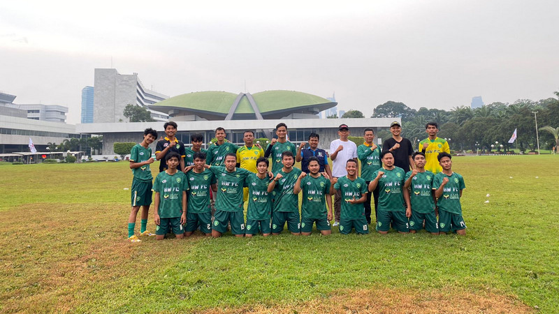 Penggawa HW FC, yang berisi civitas akademika FISIP UMJ sekaligus kader dan alumni HMI. Dokumentasi HW FC