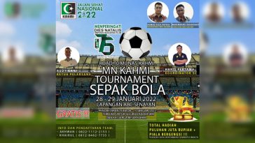 Poster Turnamen Sepak Bola Pekan Olahraga Pra-Munas XI KAHMI & Dies Natalis Ke-75 HMI. Dokumentasi Panitia Pelaksana