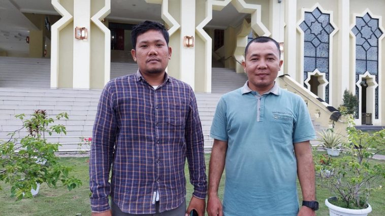 Ketua dan Sekretaris Panitia Musda III KAHMI Padang Lawas Utara (Paluta), Alwi Pohan (kanan) dan Henrawansyah Harahap (kiri). Istimewa