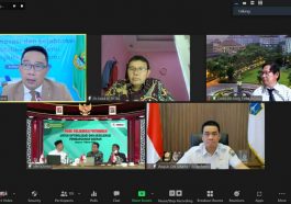 Presidium KAHMI Jabar, Asad (tengah atas), dalam webinar "Model Kolaborasi Pentahelix untuk Optimalisasi dan Akselerasi Pembangunan Daerah", Rabu (9/3/2022). Foto LMD MN KAHMI